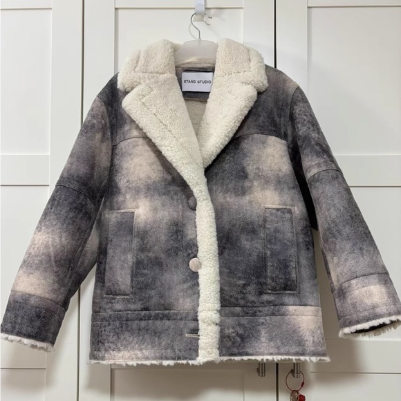 Stand Studio Louisa Shearling Jacket 36 - Picture 8 of 12